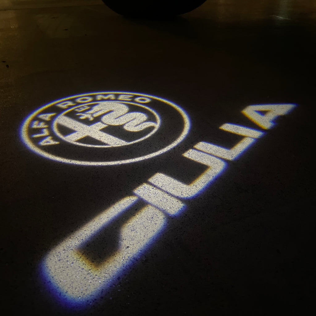 Alfa Romeo GIULIA LOGO PROJECTOR LIGHTS Nr.48 (quantité 1 = 2 Logo Film / 2 portes lumières)