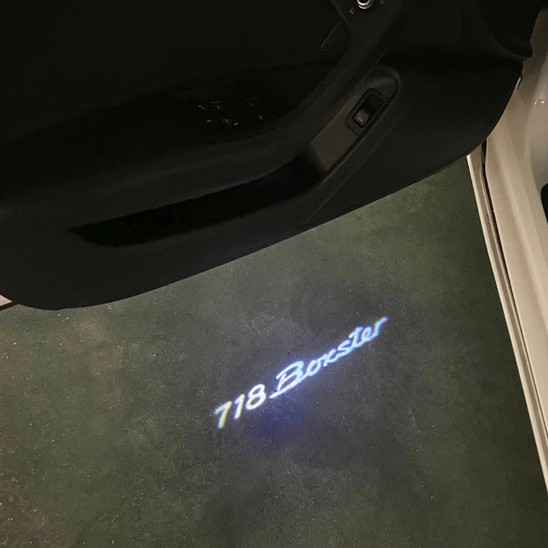 PORSCHE Boxster S LOGO PROJECTOT LIGHTS Nr.17 (quantité 1 = 2 Logo Film / 2 feux de porte)