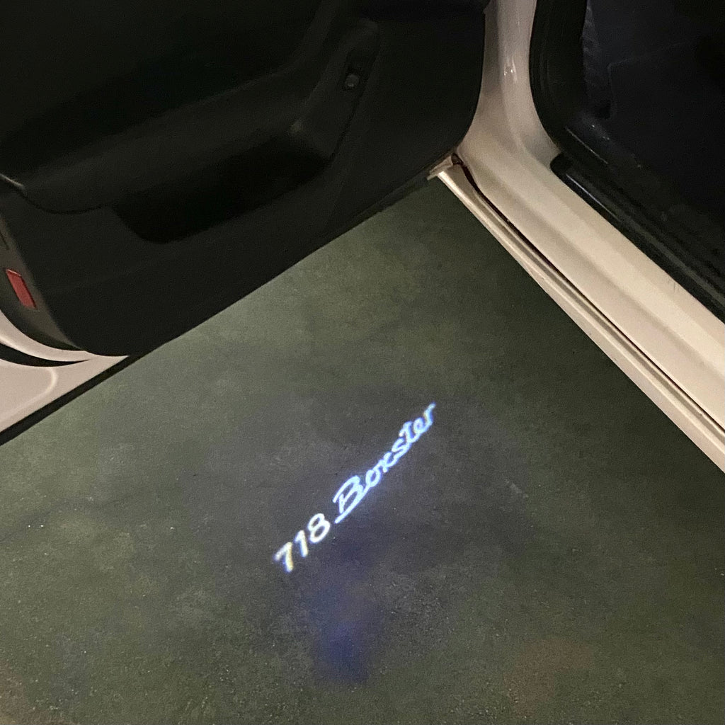 LUCES DE PROYECTO CON LOGOTIPO PORSCHE Boxster S No 17 (cantidad 1 = 2 Película de logotipo / 2 luces de puerta)