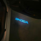 SKODA ORIGINAL LOGO PROJECTOT LIGHTS Nr.857(quantity  1 =  2 Logo Film /  2 door lights)