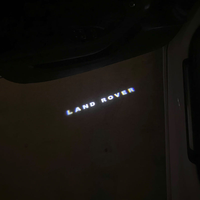 LUCES DE PROYECTOR CON LOGO Land Rover Nr.04 (cantidad 1 = 1 juegos / 2 luces de puerta)