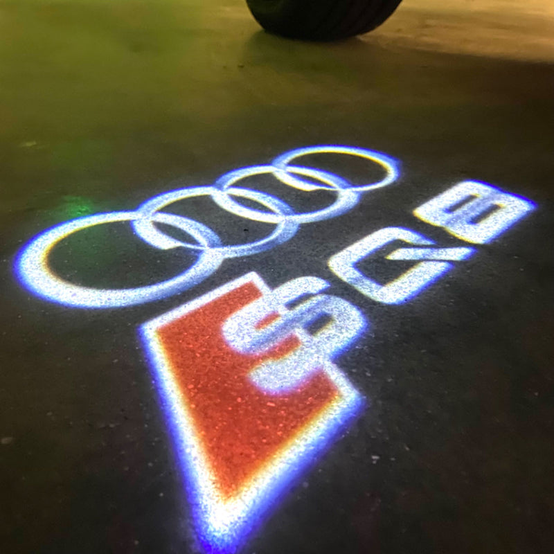 AUDI LOGO PROJECTOT LIGHTS Nr.120 (quantité 1 = 2 Logo Films /2 feux de porte)