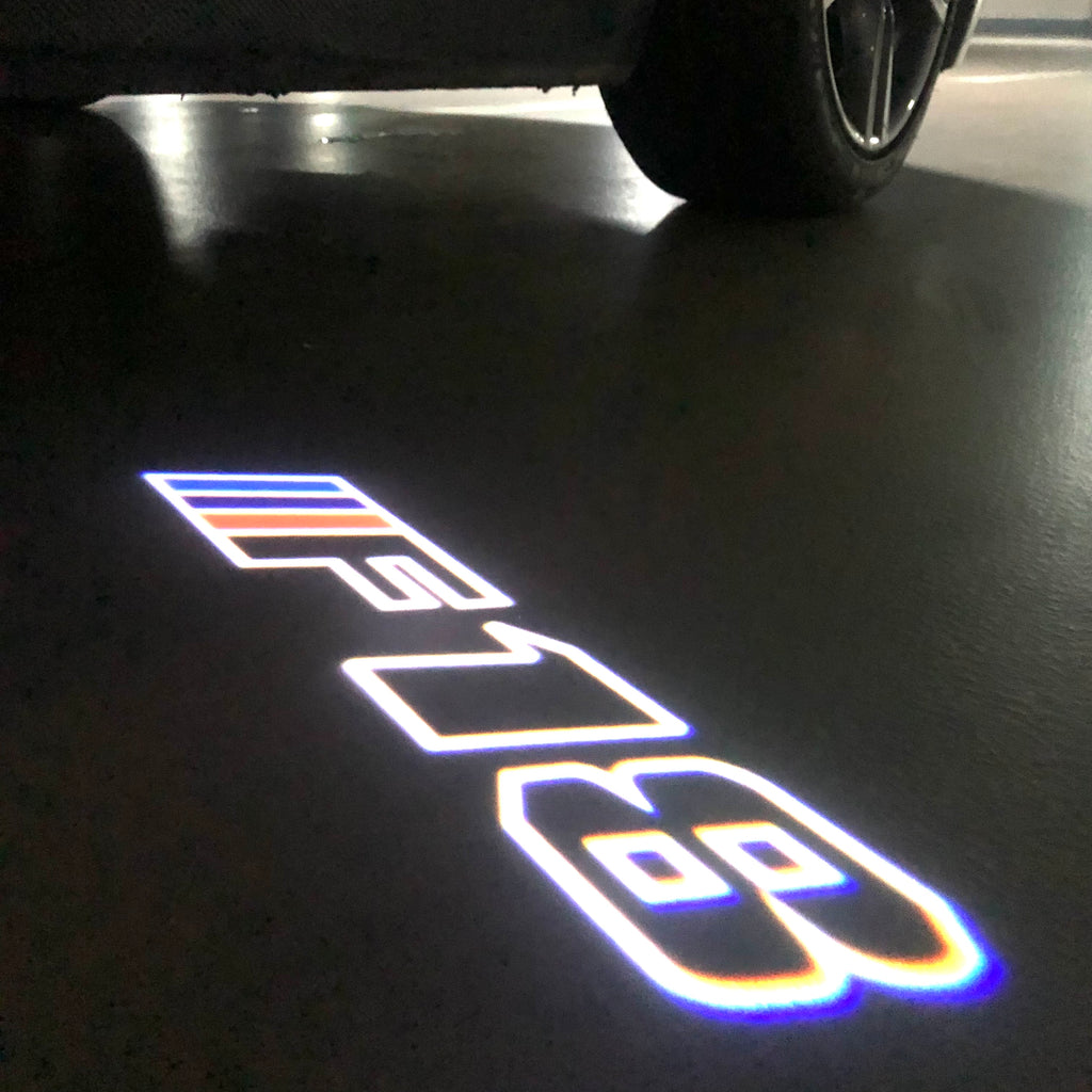 ÉCLAIRAGE DE PROJECTEUR BMW M3 LOGO Nr.24 (quantité 1 = 1 jeux / 2 feux de porte)