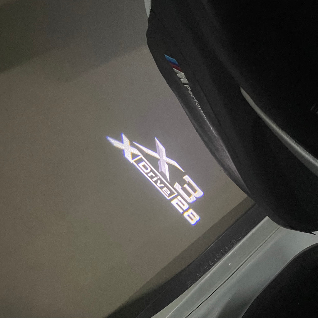 LUCES DE PROYECTOR DEL LOGOTIPO BMW M3 Nr.24 (cantidad 1 = 1 juegos / 2 luces de puerta)