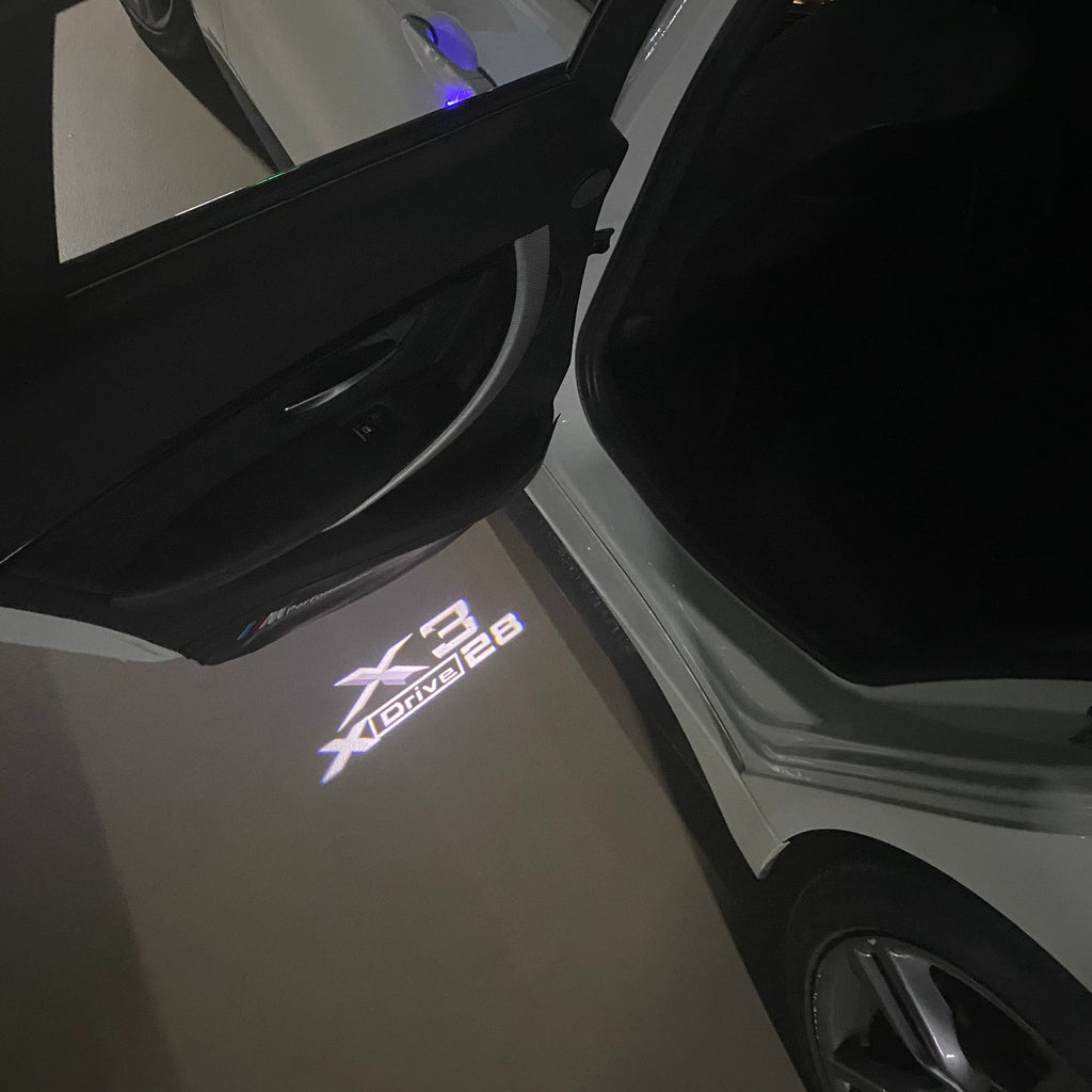 LUCES DE PROYECTOR DEL LOGOTIPO BMW M3 Nr.24 (cantidad 1 = 1 juegos / 2 luces de puerta)