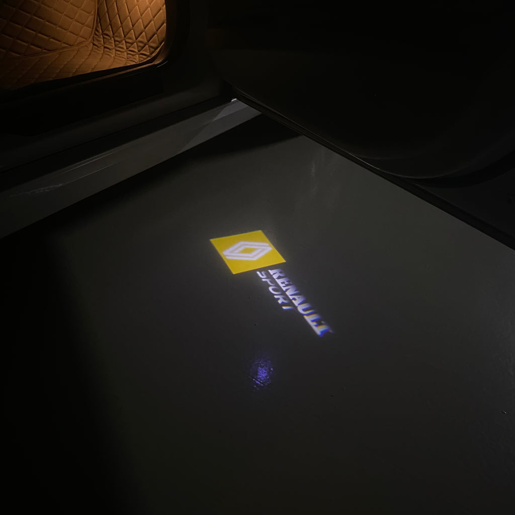 RENAULT Sport LOGO PROJECROTR LIGHTS Nr.0951 (quantity  1 =  2 Logo Film & 2 door lights)