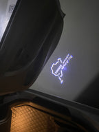 RENAULT Sport LOGO PROJECROTR LIGHTS Nr.0917 (quantity  1 =  2 Logo Film & 2 door lights)