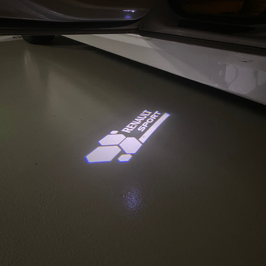 RENAULT Sport LOGO PROJECROTR LIGHTS Nr.0912 (quantity  1 =  2 Logo Film & 2 door lights)