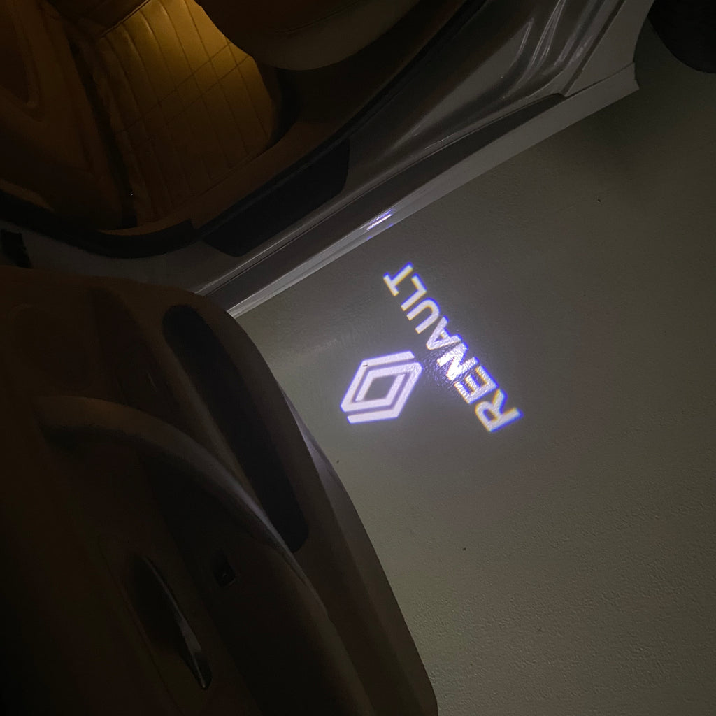 RENAULT ORIGINAL LOGO PROJECROTR LIGHTS Nr.0963 (quantity  1 =  2 Logo Film & 2 door lights)