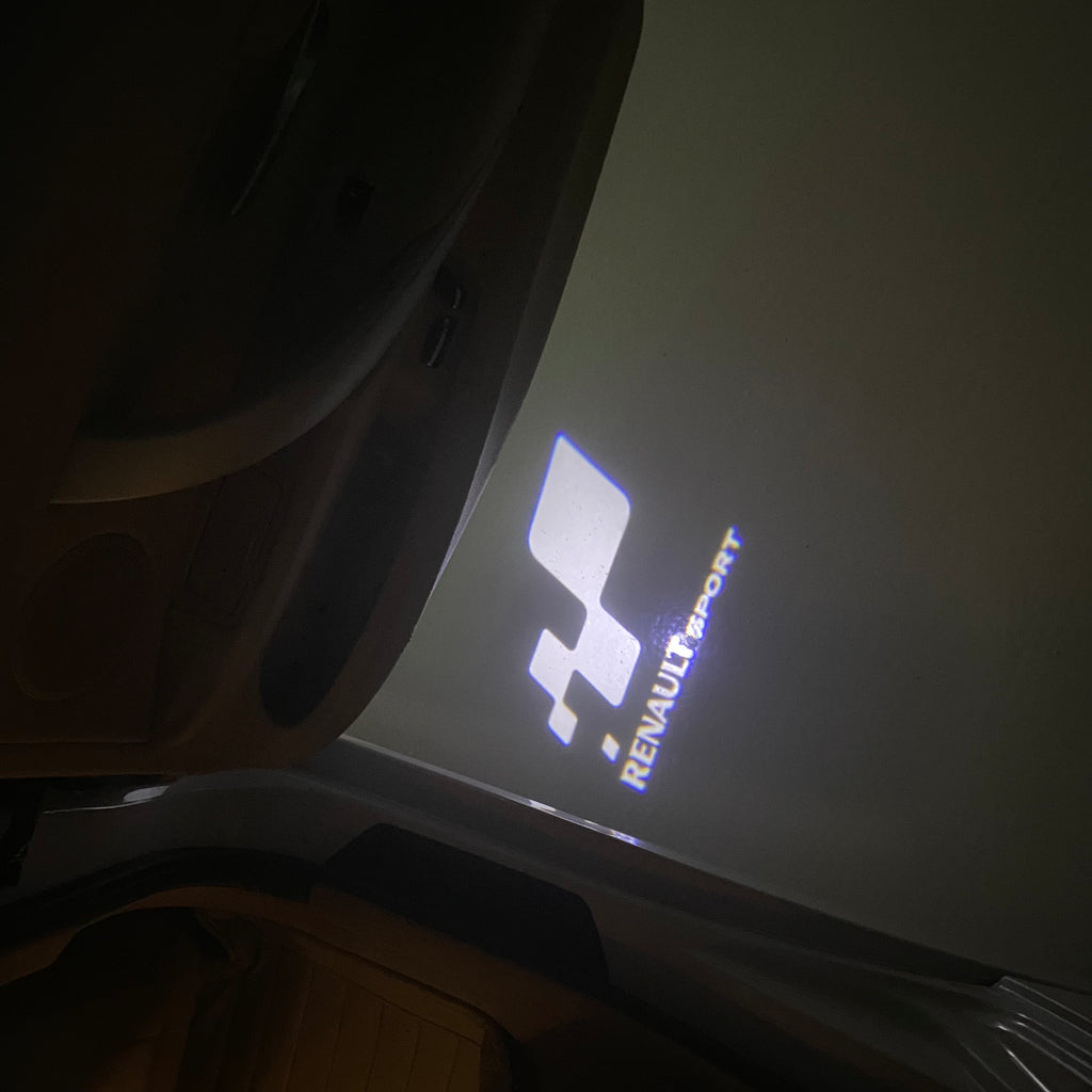 RENAULT Sport LOGO PROJECROTR LIGHTS Nr.0914 (quantity  1 =  2 Logo Film & 2 door lights)