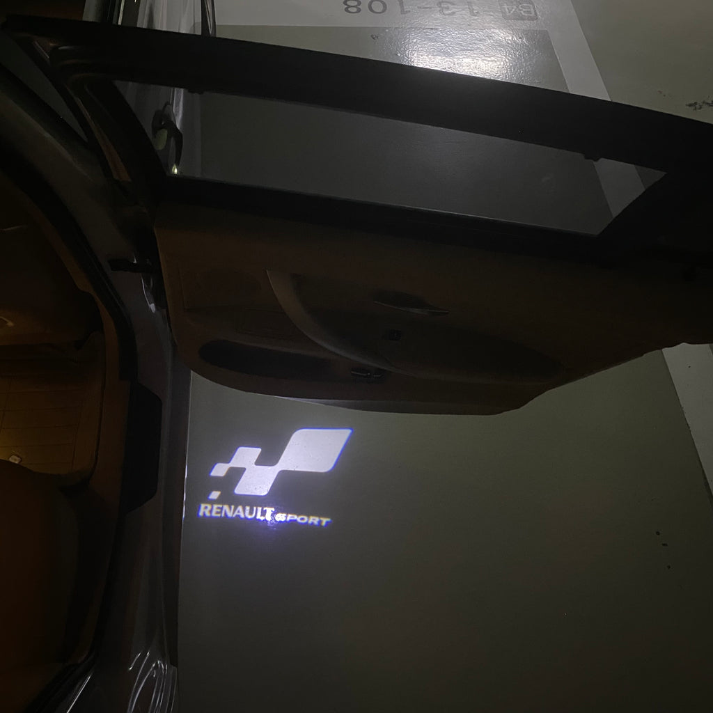 RENAULT Sport LOGO PROJECROTR LIGHTS Nr.0914 (quantity  1 =  2 Logo Film & 2 door lights)