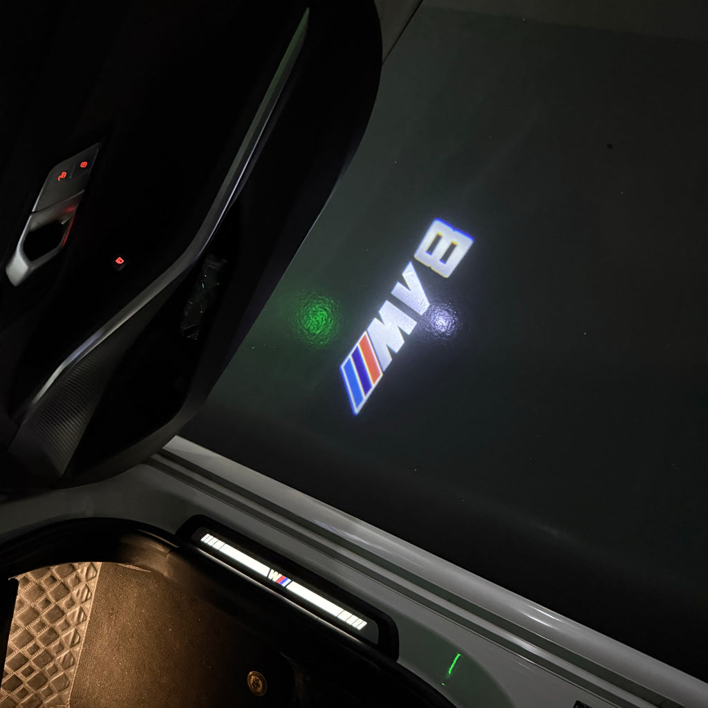 LUCES DE PROYECTOR DEL LOGOTIPO BMW M3 Nr.24 (cantidad 1 = 1 juegos / 2 luces de puerta)