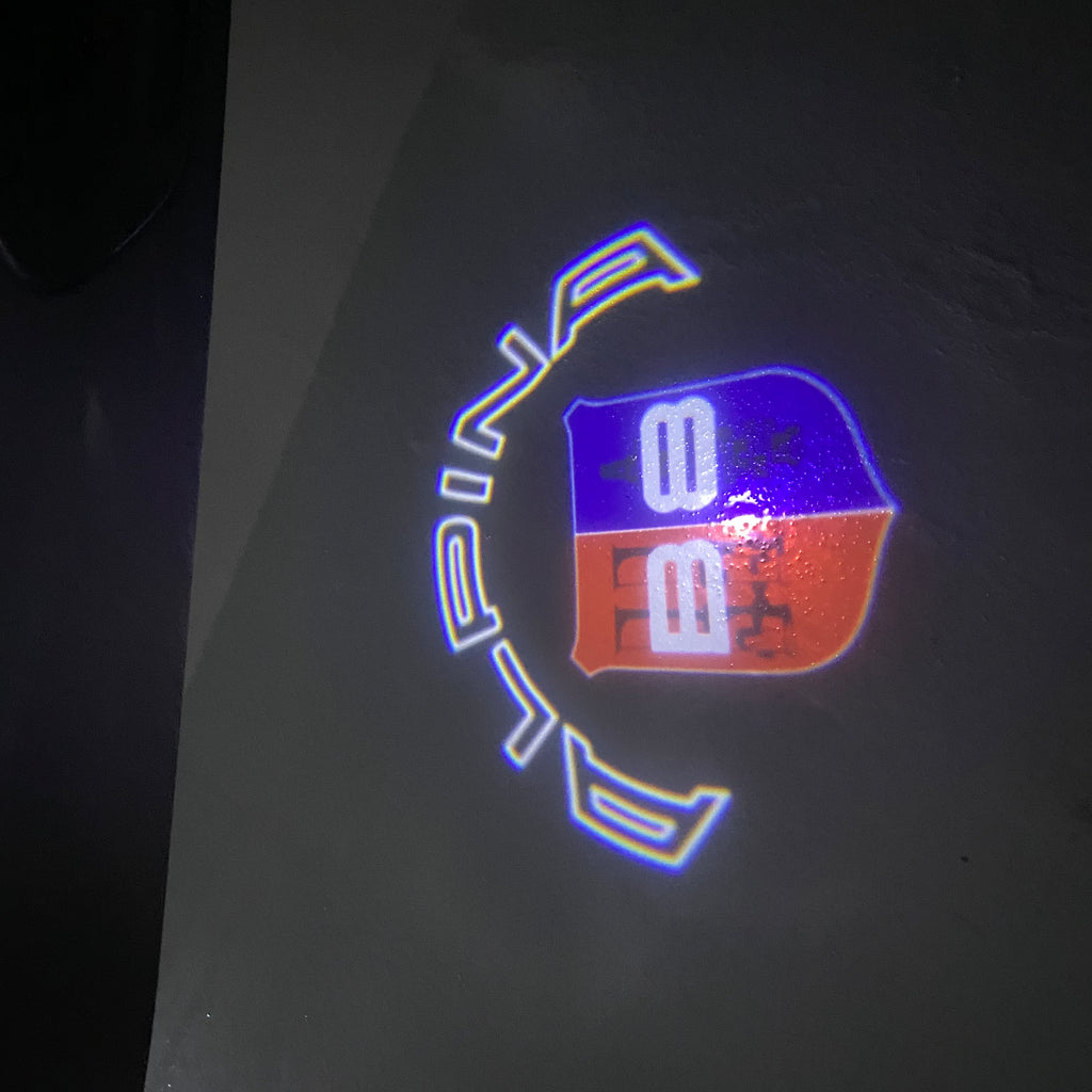 ALPINA B8 LOGO PROJECTOT LIGHTS  (quantity 1 = 1 sets/2 door lights) Nr.07A50