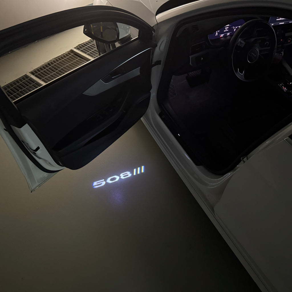 PEUGEOT 508  LOGO PROJECTOT LIGHTS (quantity 1 = 1 sets/2 door lights) Nr.6024q45