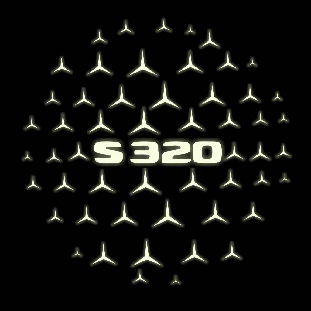 أضواء بروجكتور شعار MERCEDES BENZ رقم 03 (الكمية 1 = 1 مجموعة / 2 أضواء باب)