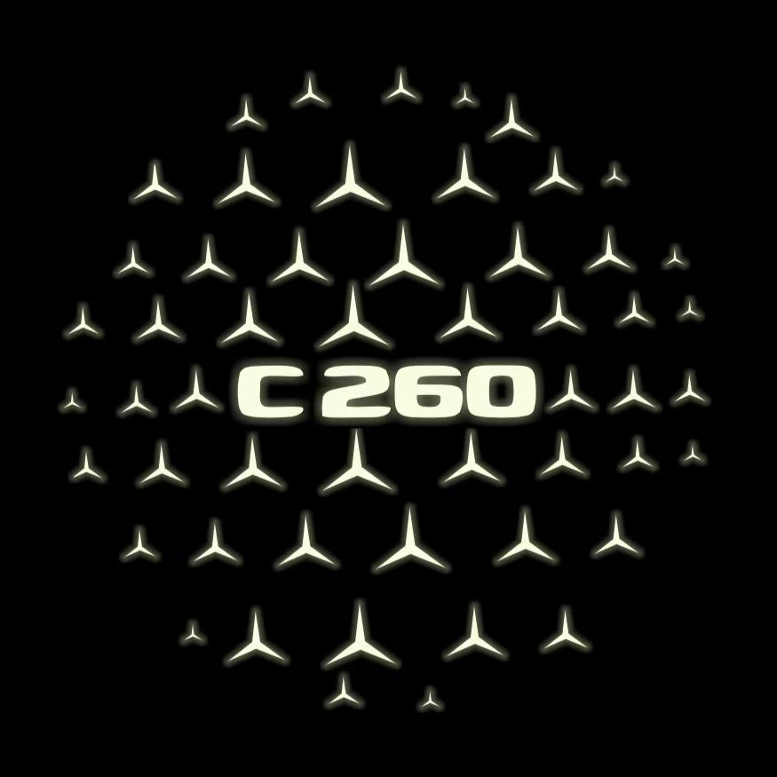 MERCEDES BENZ LOGO PROJECTOT LIGHTS Nr.03 (Menge 1 = 1 Sätze/2 Türleuchten)