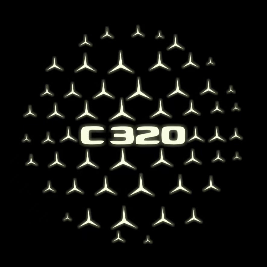 MERCEDES BENZ LOGO PROJECTOT LIGHTS Nr.03 (cantidad 1 = 1 juego/2 luces de puerta)