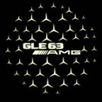 أضواء بروجكتور شعار MERCEDES BENZ رقم 03 (الكمية 1 = 1 مجموعة / 2 أضواء باب)