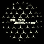 MERCEDES BENZ ML 55 AMG LOGO PROJECTOR LIGHTS  (quantity 1 = 1 sets/2 door lights)Nr.03f06