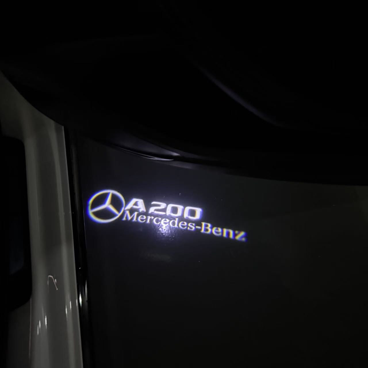 MERCEDES BENZ LOGO PROJECTOT LIGHTS Nr.03 (cantidad 1 = 1 juego/2 luces de puerta)
