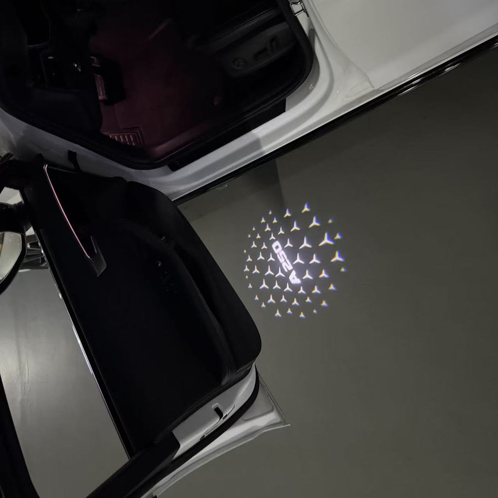 أضواء بروجكتور شعار MERCEDES BENZ رقم 03 (الكمية 1 = 1 مجموعة / 2 أضواء باب)
