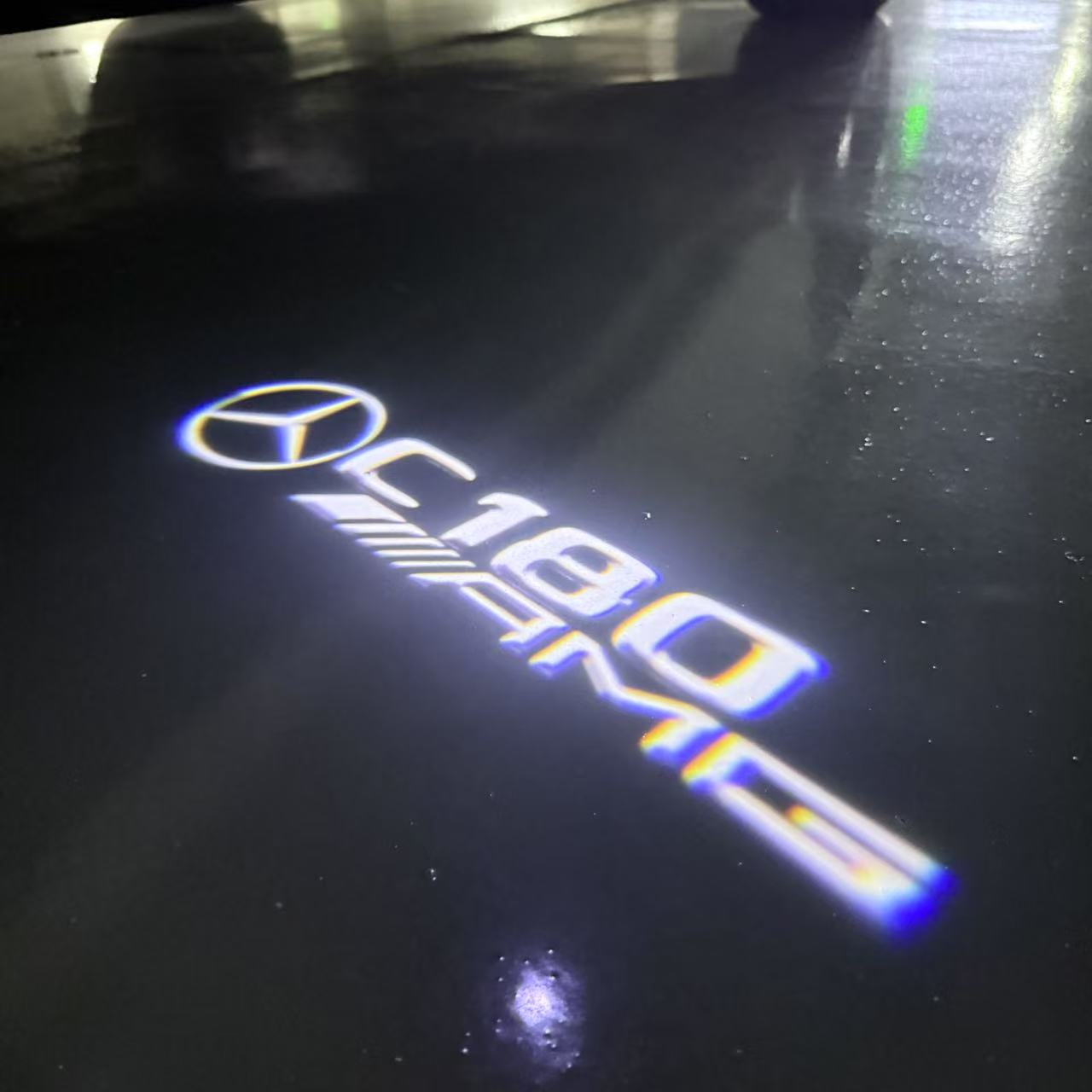 MERCEDES BENZ LOGO PROJECTOT LIGHTS Nr.03 (cantidad 1 = 1 juego/2 luces de puerta)