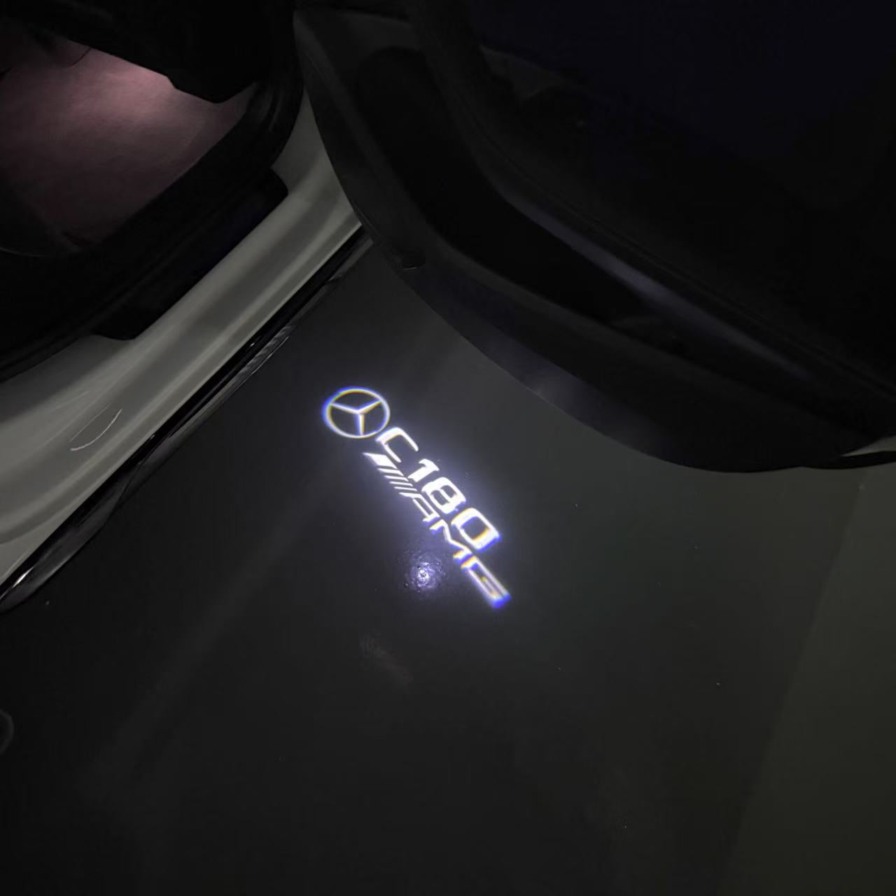 MERCEDES BENZ LOGO PROJECTOT LIGHTS Nr.03 (cantidad 1 = 1 juego/2 luces de puerta)