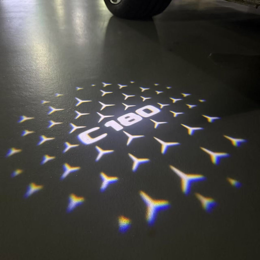 MERCEDES BENZ LOGO PROJECTOT LIGHTS Nr.03 (cantidad 1 = 1 juego/2 luces de puerta)