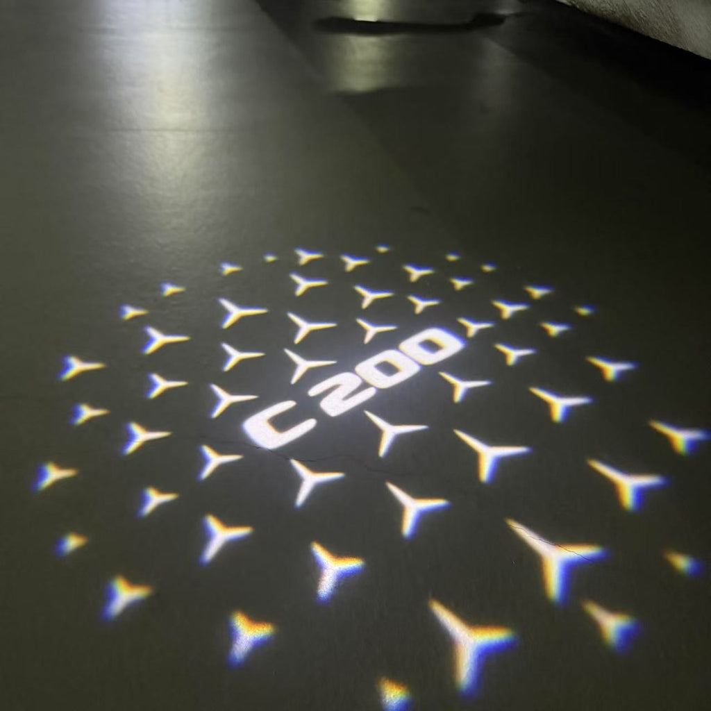 MERCEDES BENZ  C 200  LOGO PROJECTOT LIGHTS  (quantity 1 = 1 sets/2 door lights)Nr.03f022