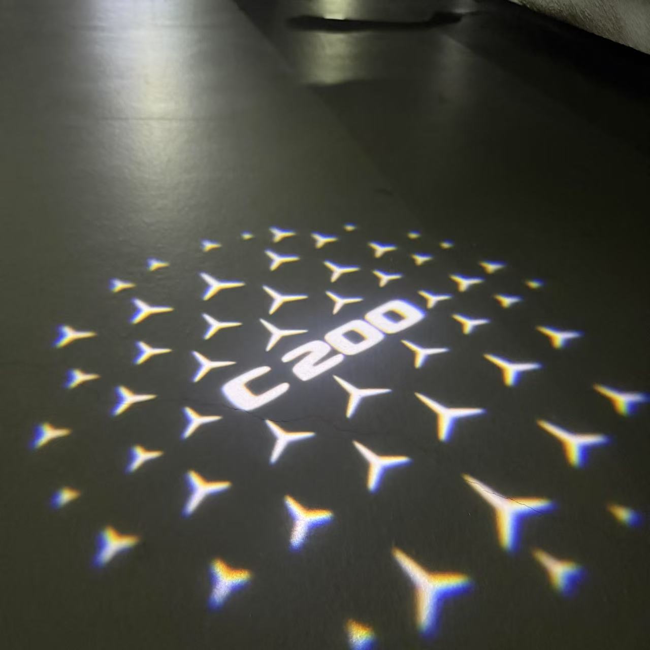 MERCEDES BENZ LOGO PROJECTOT LIGHTS Nr.03 (cantidad 1 = 1 juego/2 luces de puerta)