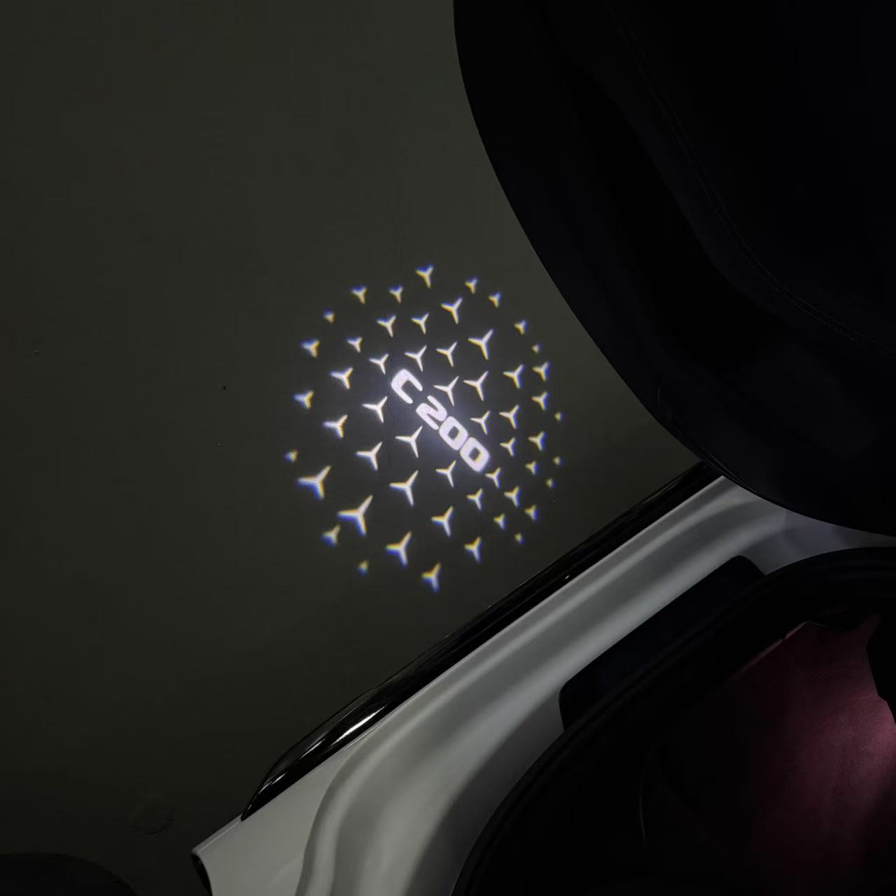 MERCEDES BENZ LOGO PROJECTOT LIGHTS Nr.03 (cantidad 1 = 1 juego/2 luces de puerta)