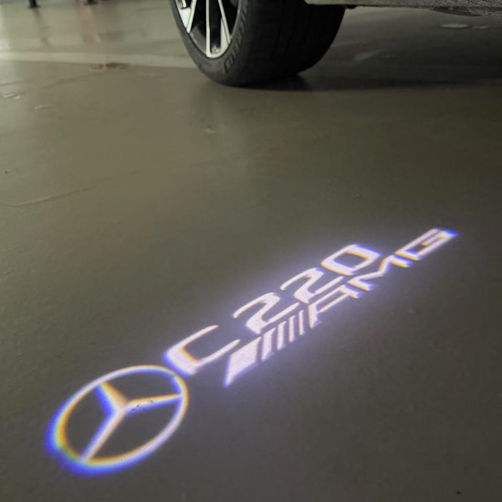 MERCEDES BENZ LOGO PROJECTOT LIGHTS Nr.03 (cantidad 1 = 1 juego/2 luces de puerta)