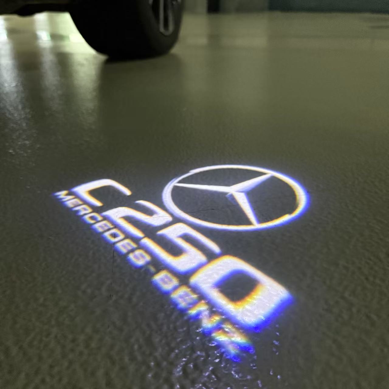 MERCEDES BENZ LOGO PROJECTOT LIGHTS Nr.03 (cantidad 1 = 1 juego/2 luces de puerta)