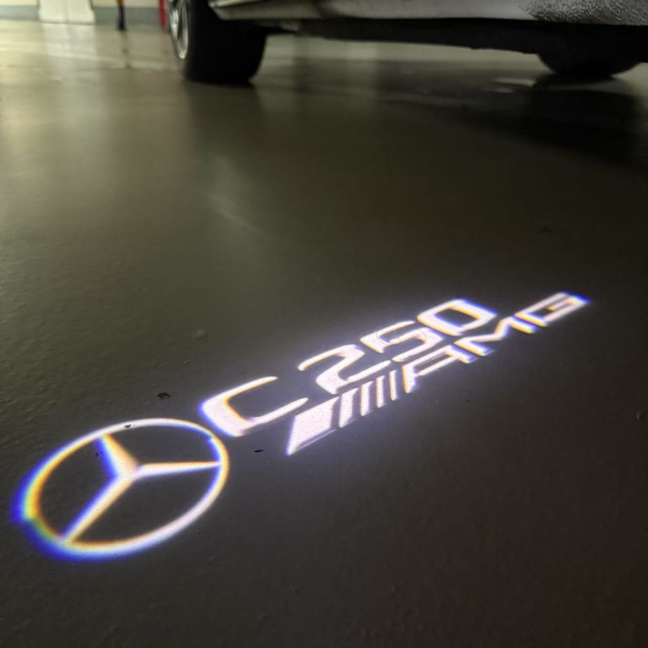 MERCEDES BENZ LOGO PROJECTOT LIGHTS Nr.03 (cantidad 1 = 1 juego/2 luces de puerta)