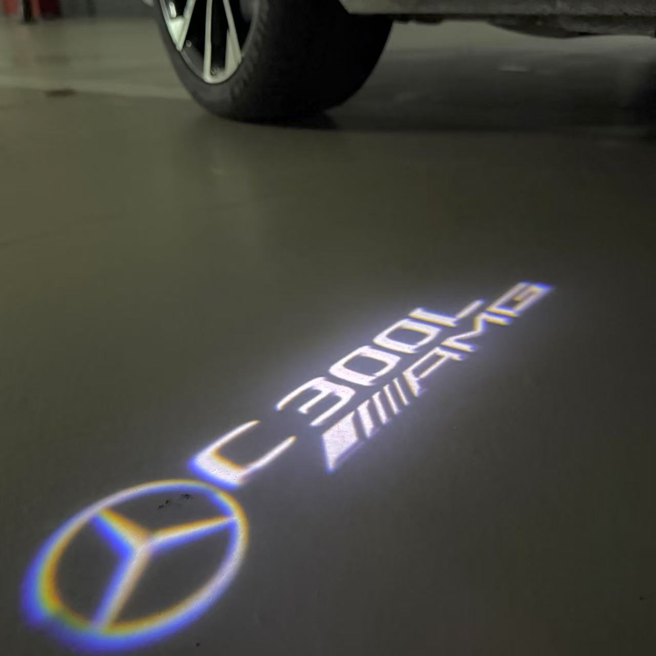 MERCEDES BENZ LOGO PROJECTOT LIGHTS Nr.03 (cantidad 1 = 1 juego/2 luces de puerta)