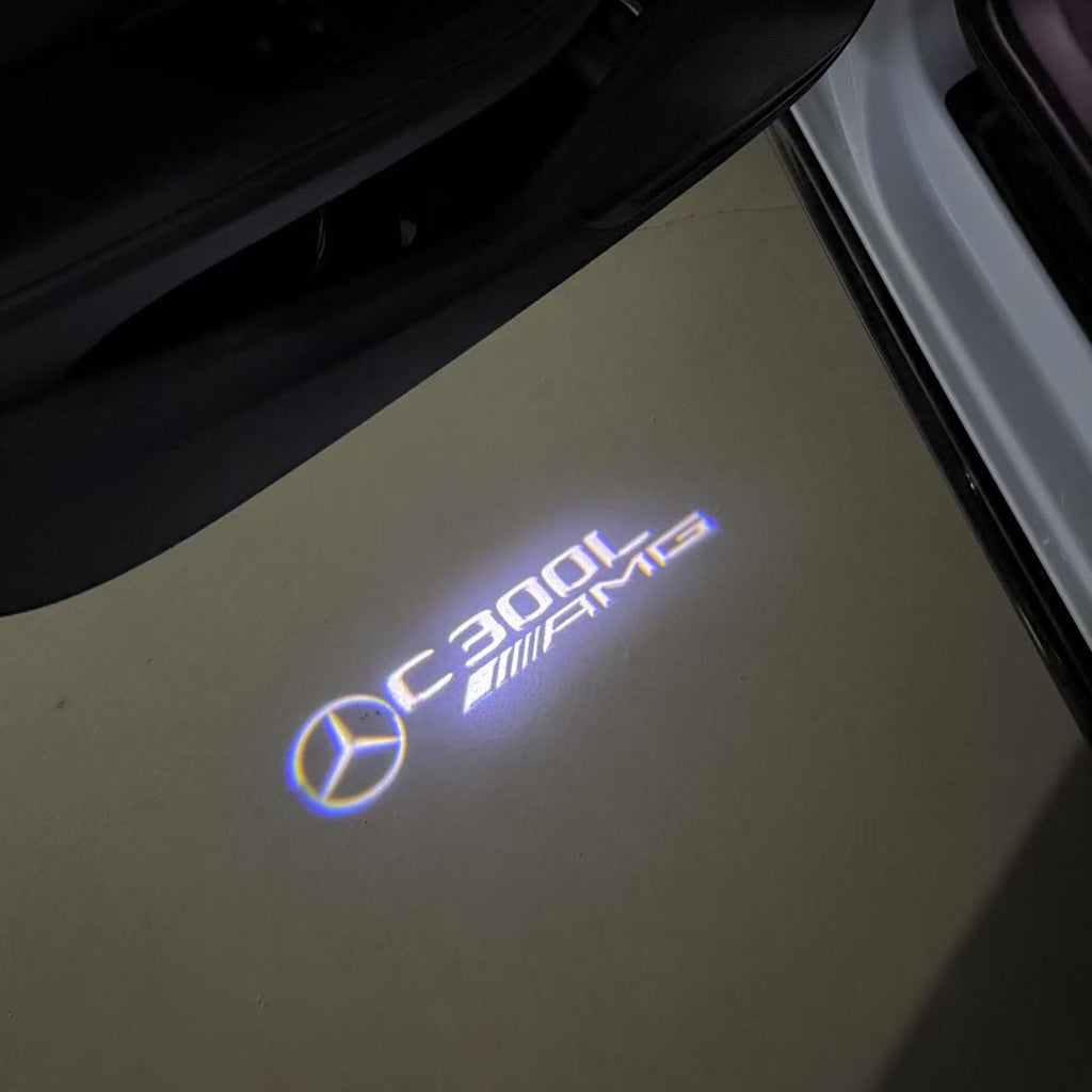 MERCEDES BENZ  C 300L AMG LOGO PROJECTOT LIGHTS  (quantity 1 = 1 sets/2 door lights)Nr.03f035