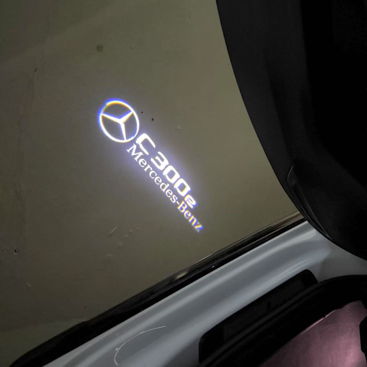 MERCEDES BENZ LOGO PROJECTOT LIGHTS Nr.03 (cantidad 1 = 1 juego/2 luces de puerta)