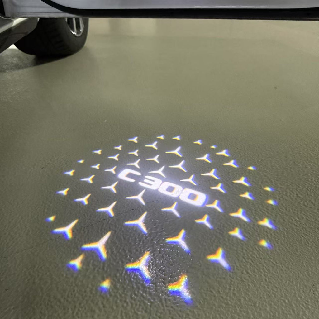 MERCEDES BENZ LOGO PROJECTOT LIGHTS Nr.03 (cantidad 1 = 1 juego/2 luces de puerta)