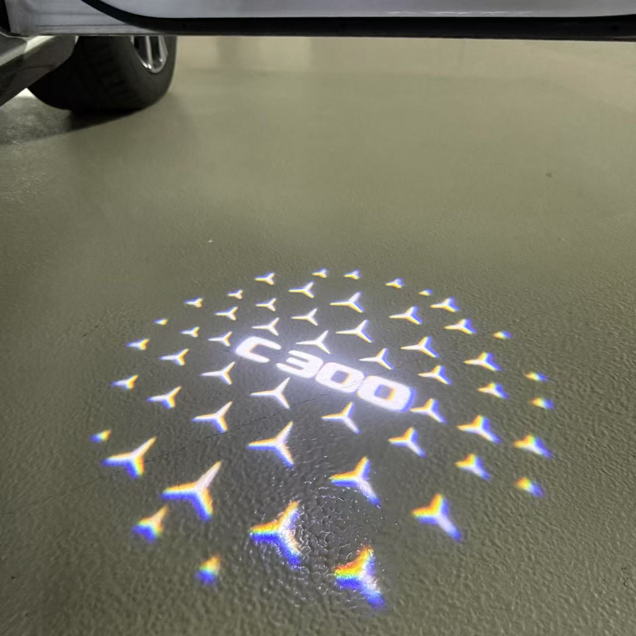 MERCEDES BENZ LOGO PROJECTOT LIGHTS Nr.03 (cantidad 1 = 1 juego/2 luces de puerta)