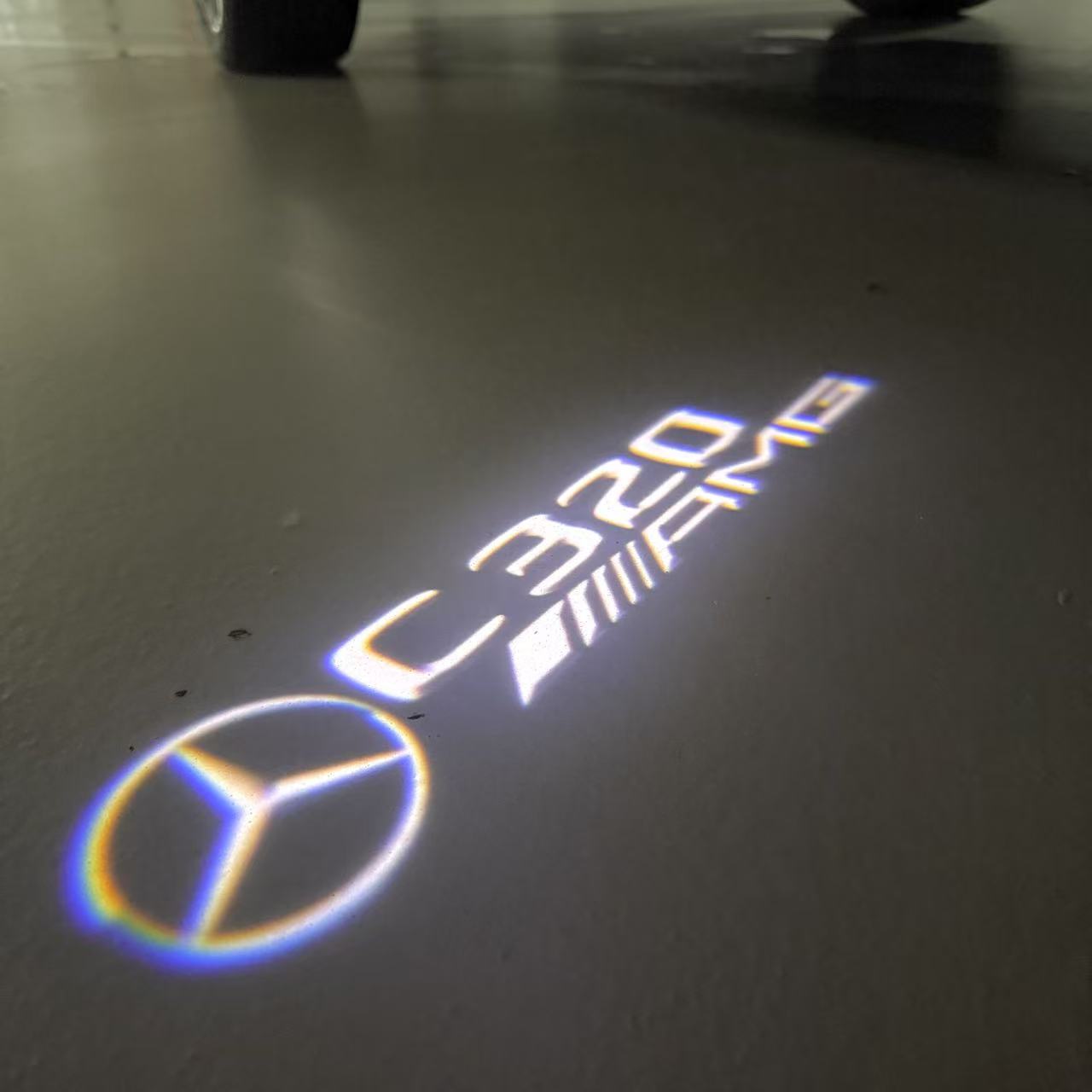 MERCEDES BENZ LOGO PROJECTOT LIGHTS Nr.03 (cantidad 1 = 1 juego/2 luces de puerta)