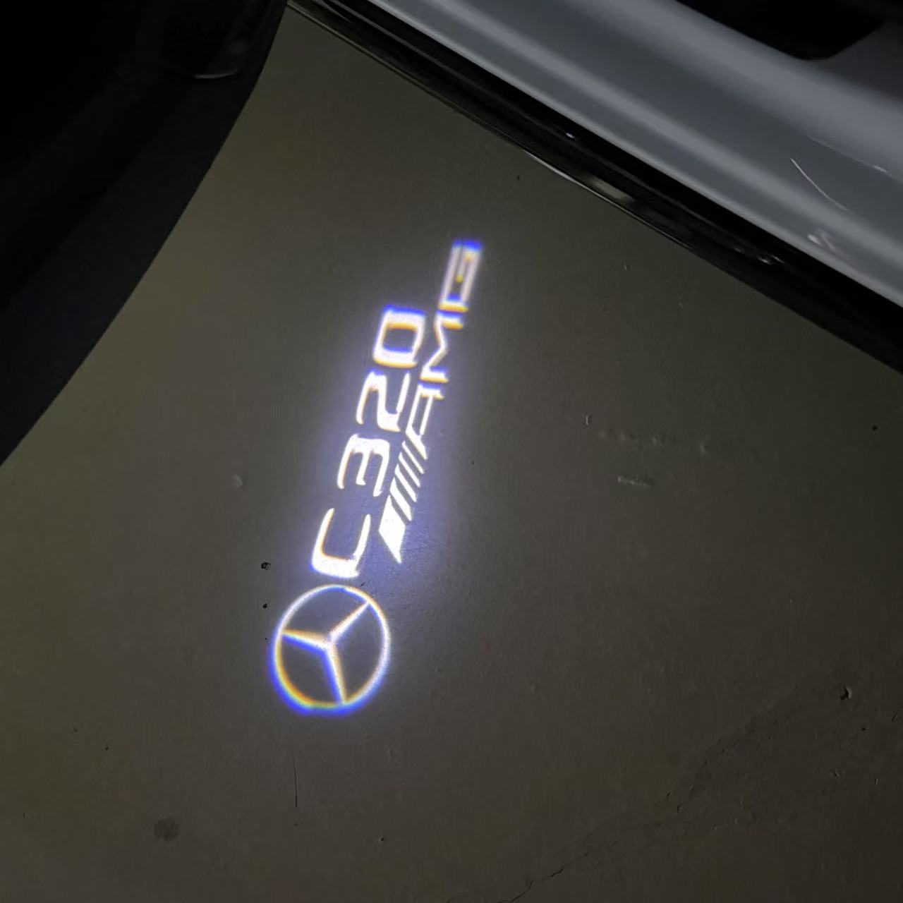 MERCEDES BENZ LOGO PROJECTOT LIGHTS Nr.03 (cantidad 1 = 1 juego/2 luces de puerta)