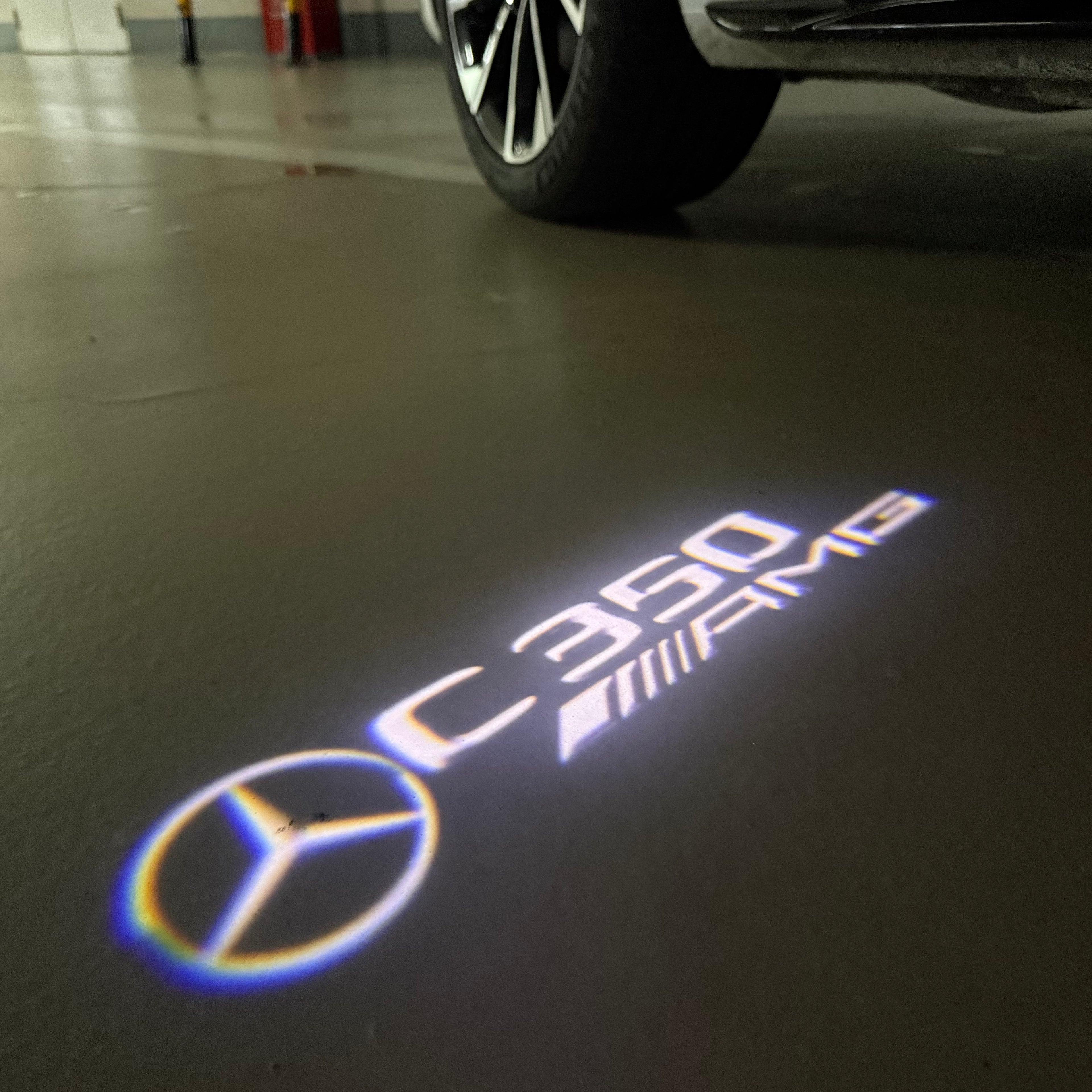 MERCEDES BENZ LOGO PROJECTOT LIGHTS Nr.03 (cantidad 1 = 1 juego/2 luces de puerta)