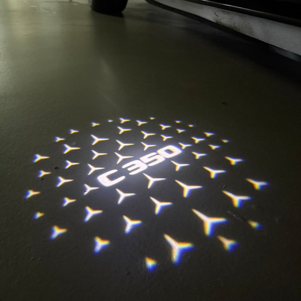 MERCEDES BENZ LOGO PROJECTOT LIGHTS Nr.03 (cantidad 1 = 1 juego/2 luces de puerta)