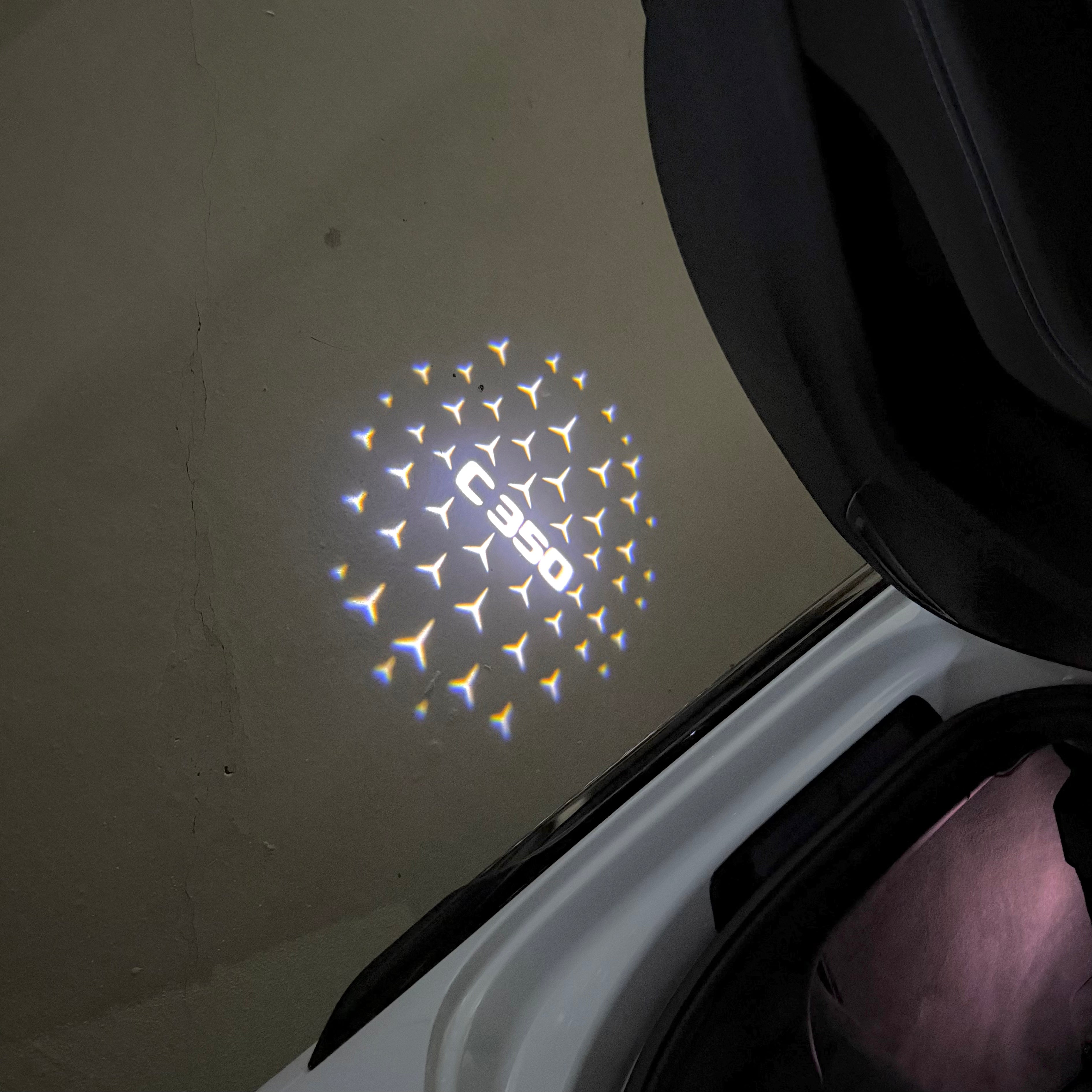 MERCEDES BENZ LOGO PROJECTOT LIGHTS Nr.03 (cantidad 1 = 1 juego/2 luces de puerta)