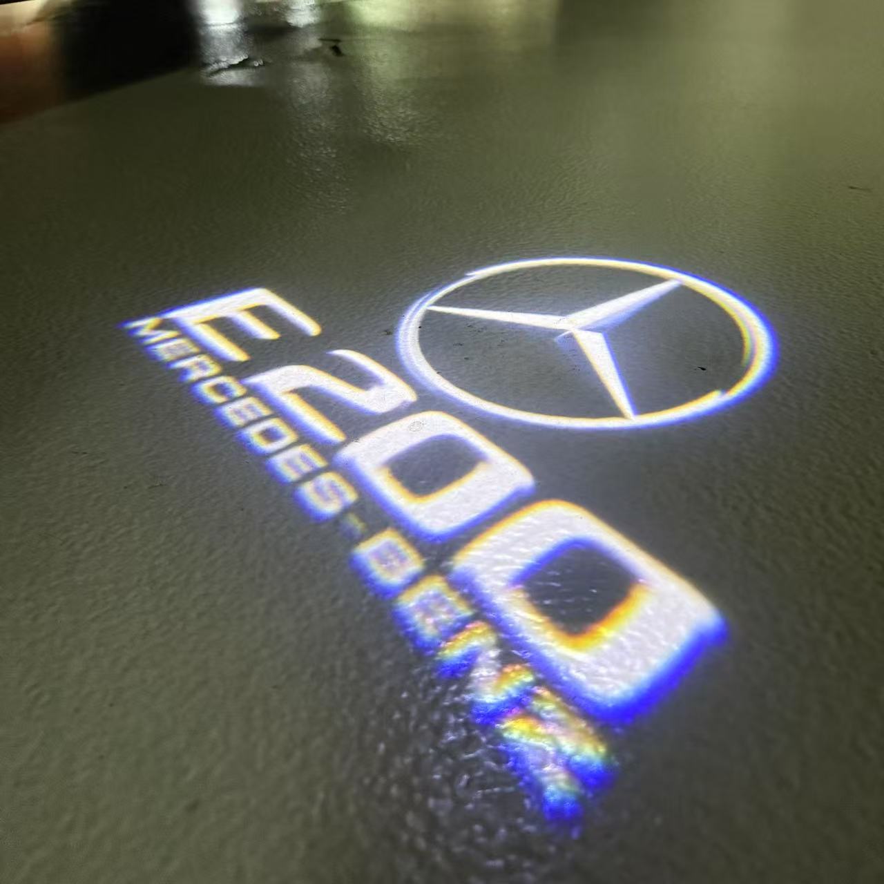 MERCEDES BENZ LOGO PROJECTOT LIGHTS Nr.03 (cantidad 1 = 1 juego/2 luces de puerta)
