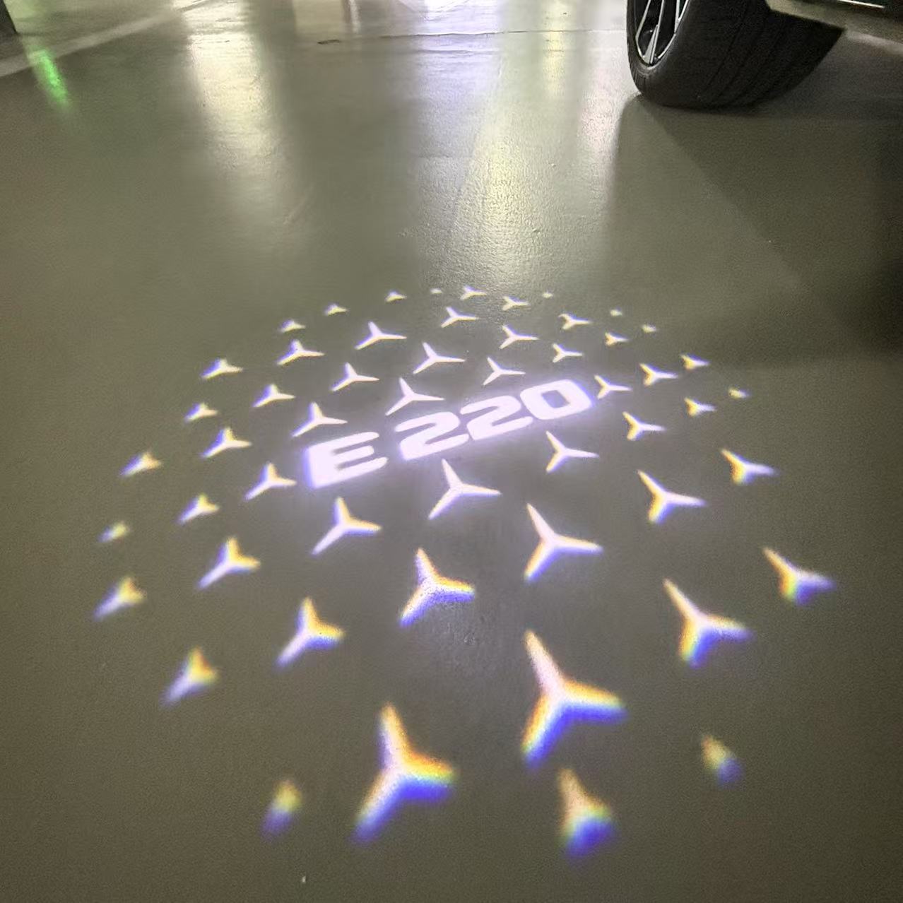 MERCEDES BENZ LOGO PROJECTOT LIGHTS Nr.03 (cantidad 1 = 1 juego/2 luces de puerta)