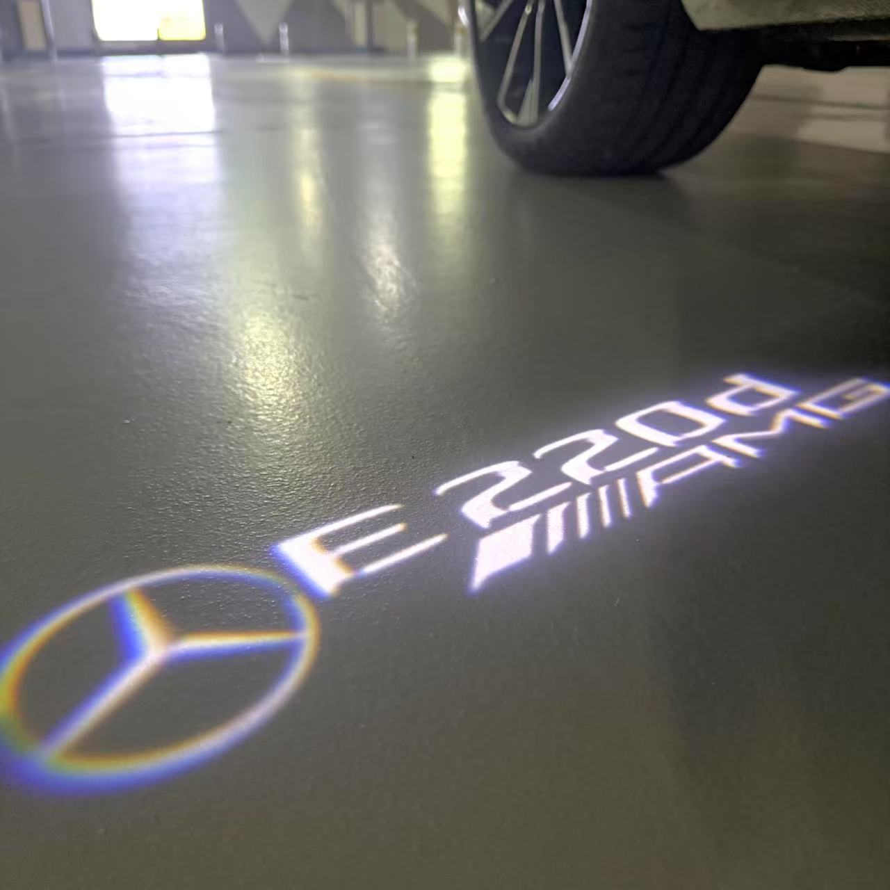 MERCEDES BENZ LOGO PROJECTOT LIGHTS Nr.03 (cantidad 1 = 1 juego/2 luces de puerta)