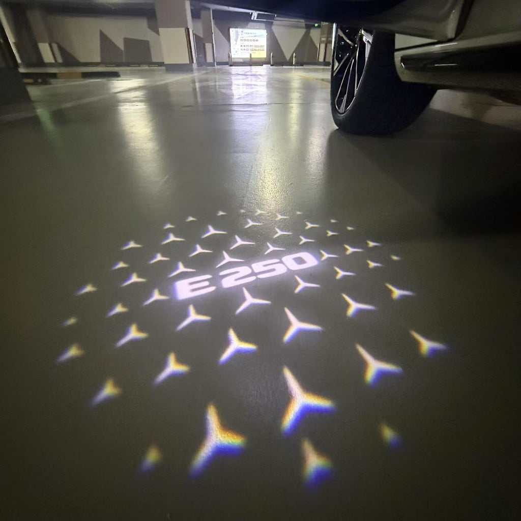 MERCEDES BENZ LOGO PROJECTOT LIGHTS Nr.03 (cantidad 1 = 1 juego/2 luces de puerta)