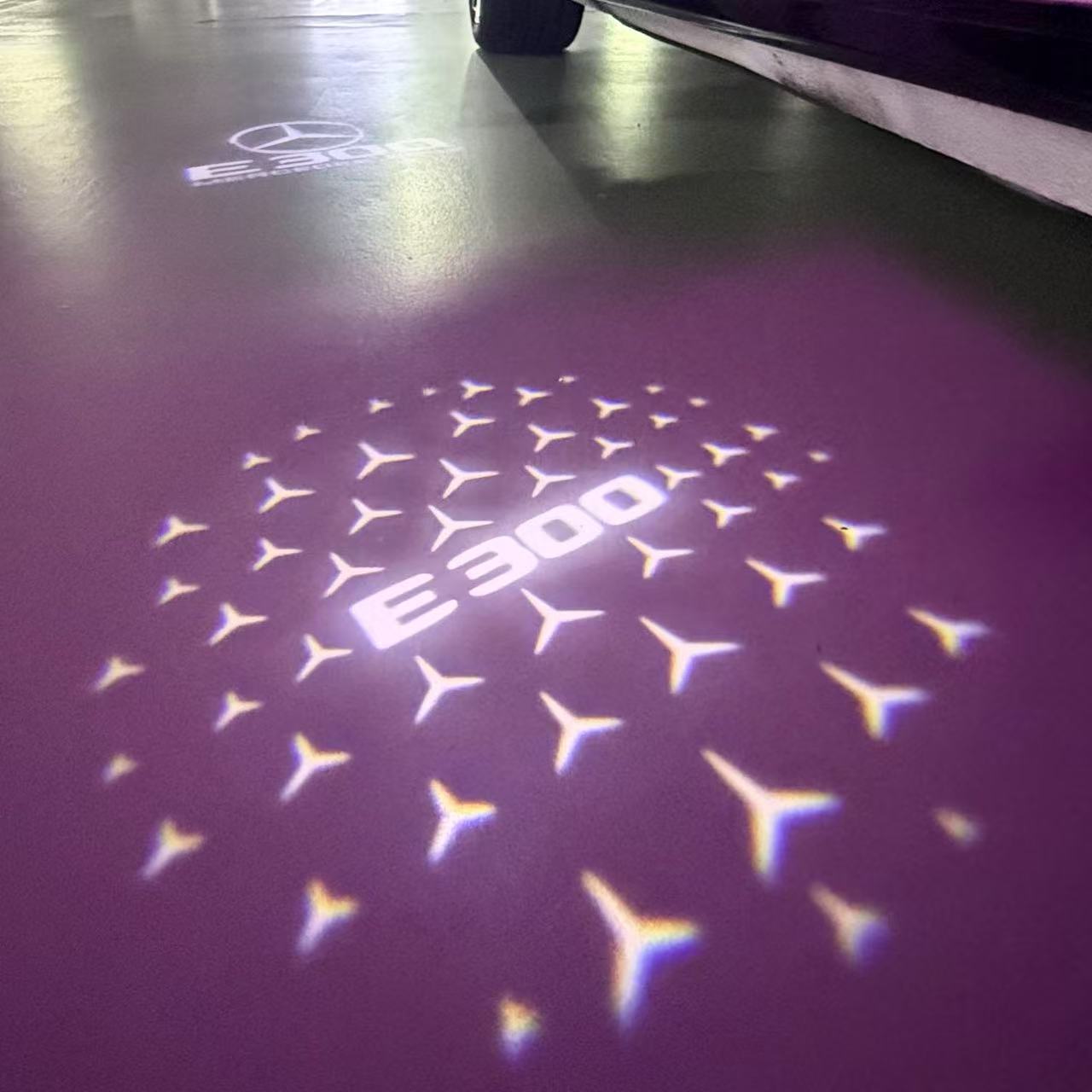 MERCEDES BENZ LOGO PROJECTOT LIGHTS Nr.03 (cantidad 1 = 1 juego/2 luces de puerta)