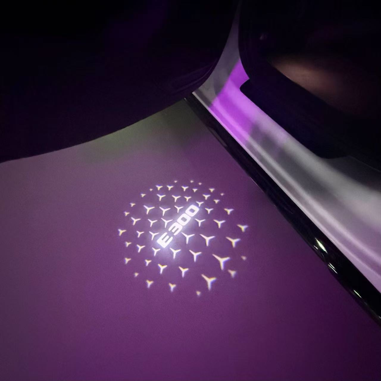 MERCEDES BENZ LOGO PROJECTOT LIGHTS Nr.03 (cantidad 1 = 1 juego/2 luces de puerta)